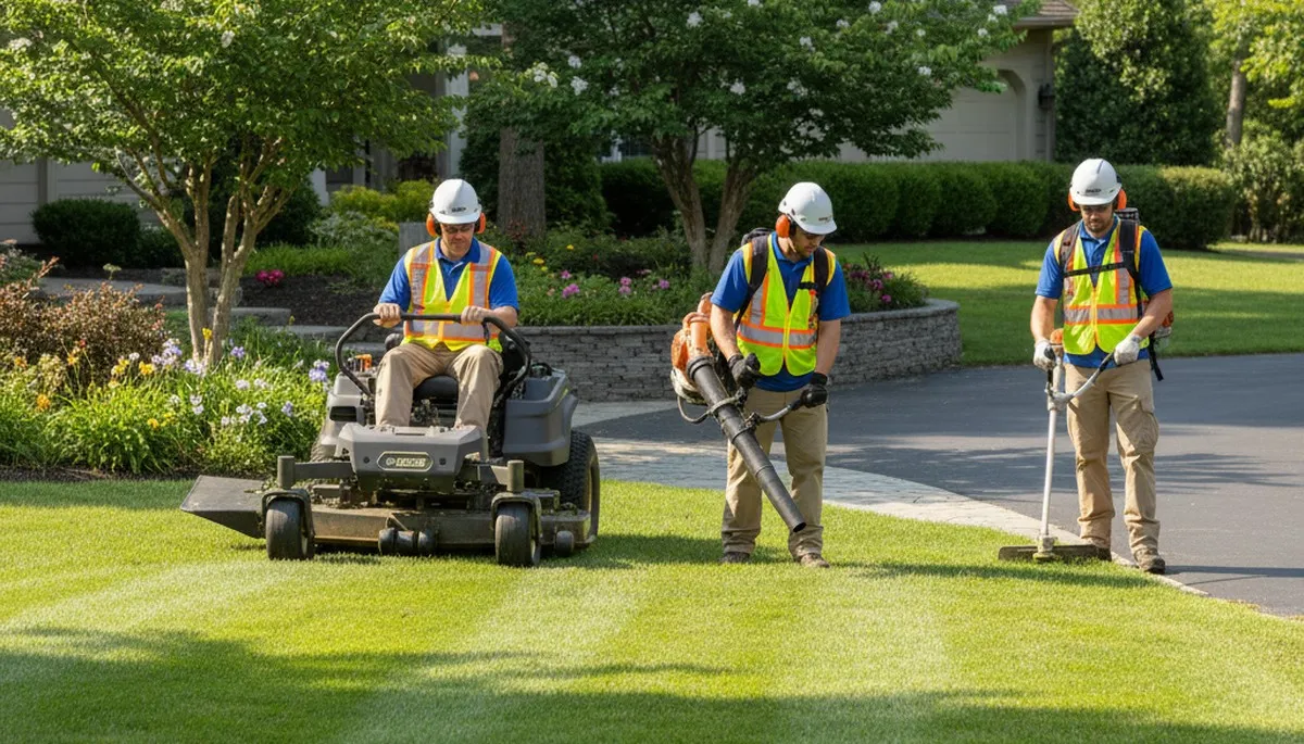 Tree service crew in Omaha, NE providing professional tree removal and care for local homeowners
