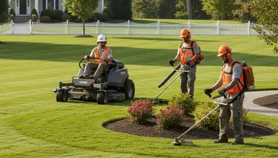 Tree service crew in Omaha, NE providing professional tree removal and trimming for local properties
