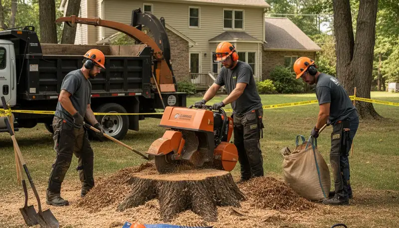 Stump removal service in Omaha, NE for a cleaner yard by Tree Removal Omaha NE