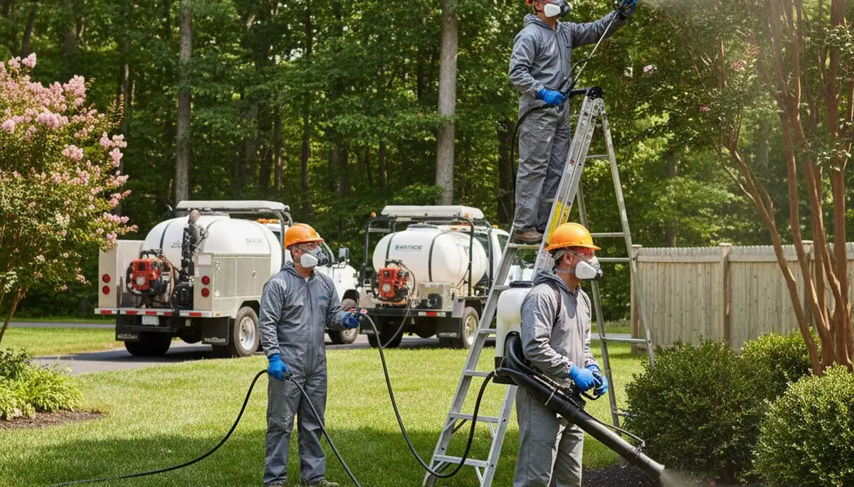 Tree service crew in Omaha, NE providing tick control for safer yards and outdoor spaces