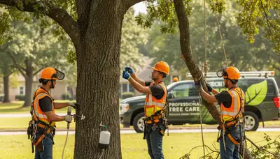 Omaha, NE arborist treating diseased trees to protect tree health and prevent infection