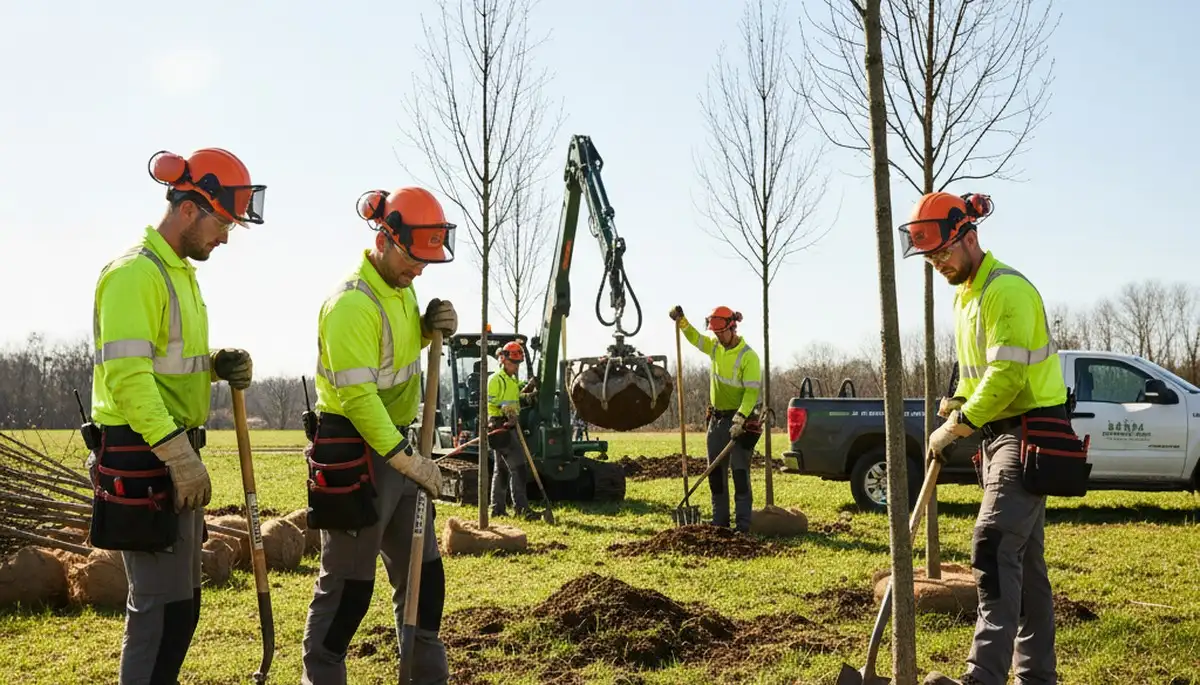 Tree planting service in Omaha, NE for healthy, locally suited trees on a residential property