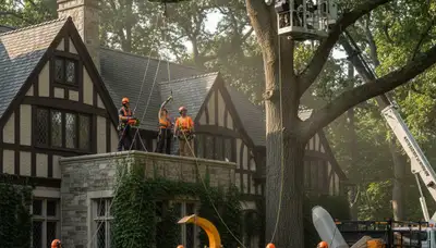 Tree service crew serving Omaha, NE for safe tree removal and trimming