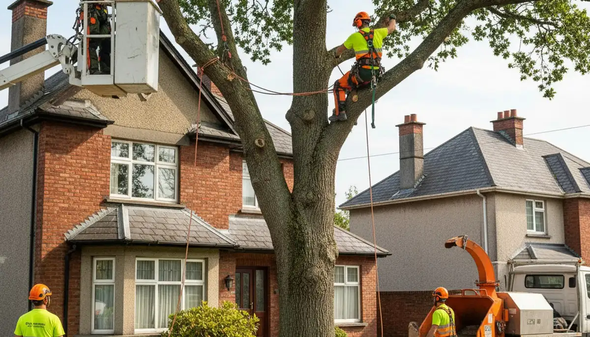 Tree service crew providing tree removal in Omaha, NE